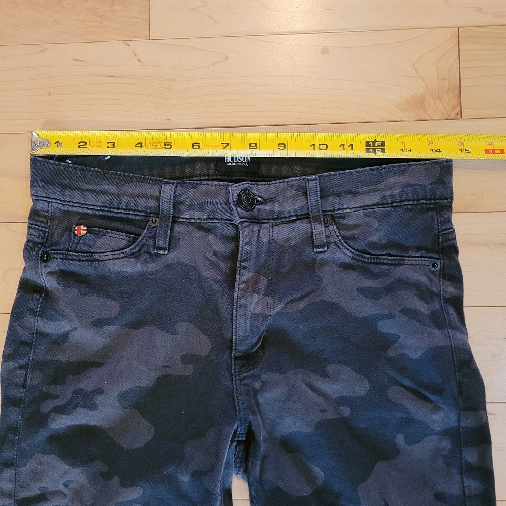 Hudson Women's Size 27 Camouflage Black/grey Nico Super Skinny Midrise Jeans - Picture 6 of 7